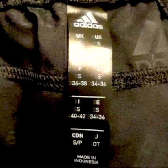 Rare Adidas Originals Trefoil Geometric Black Women's Pockets Drawstring Short S - Picture 6 of 6